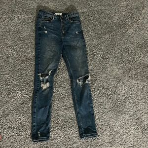 Free people ripped skinny jeans
